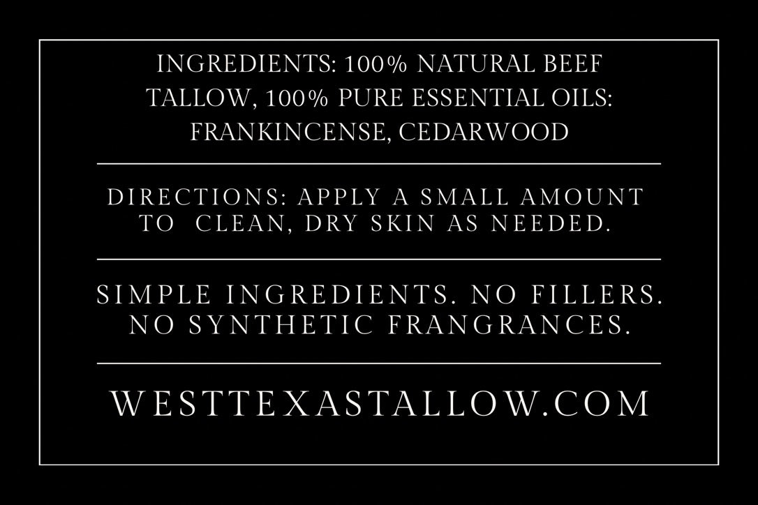 Frankincense & Cedarwood Whipped Tallow